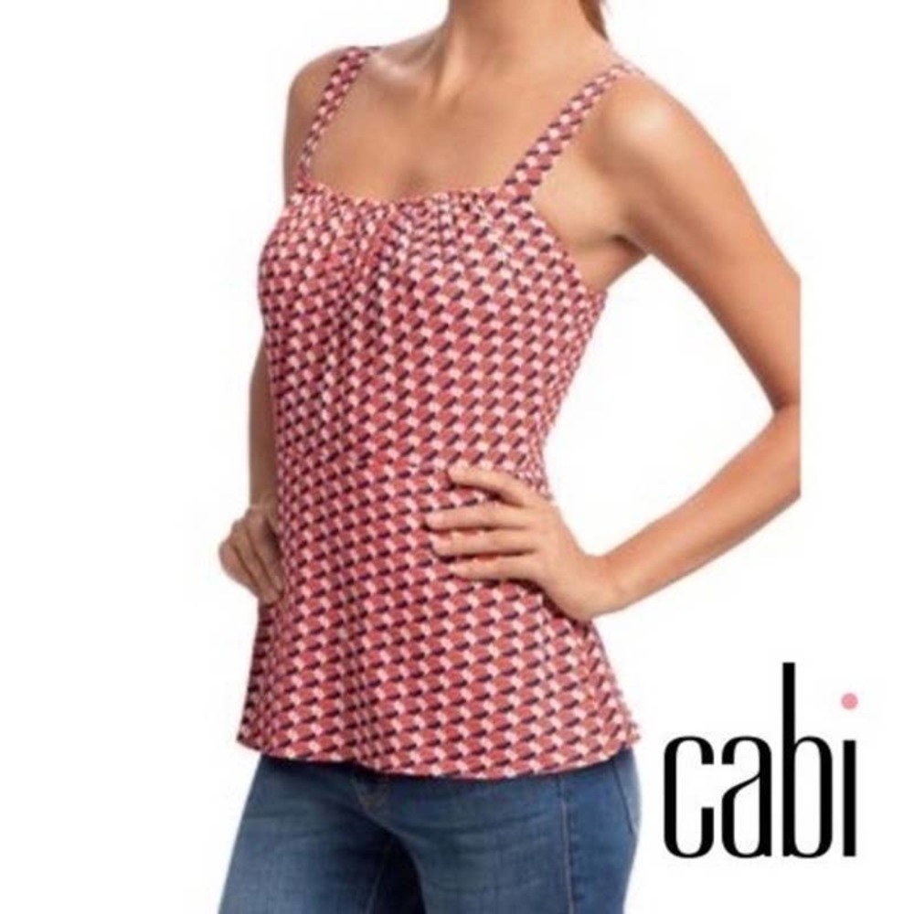 CAbi Day Dream Peplum Tank, Size 4